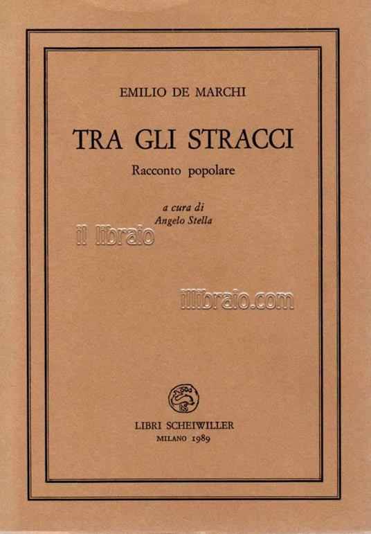 Tra gli stracci. Racconto popolare - copertina