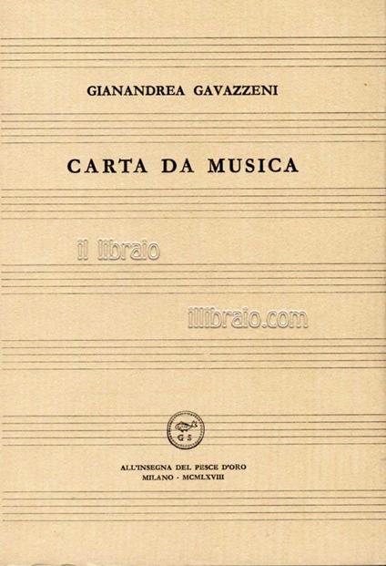 Carta da musica - copertina