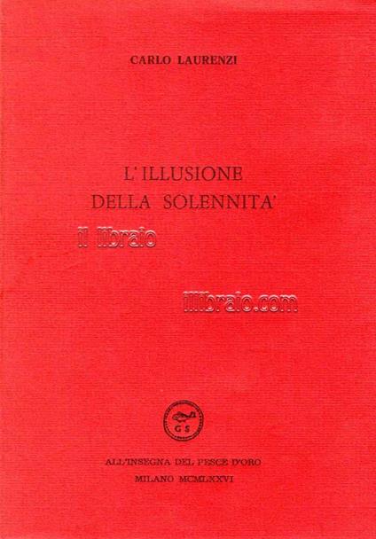 L' illusione della solennità - copertina
