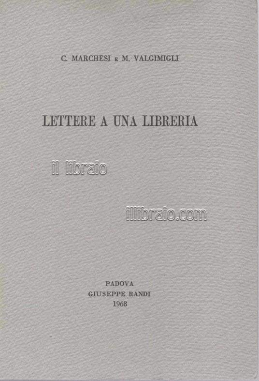 Lettere a una libreria - copertina