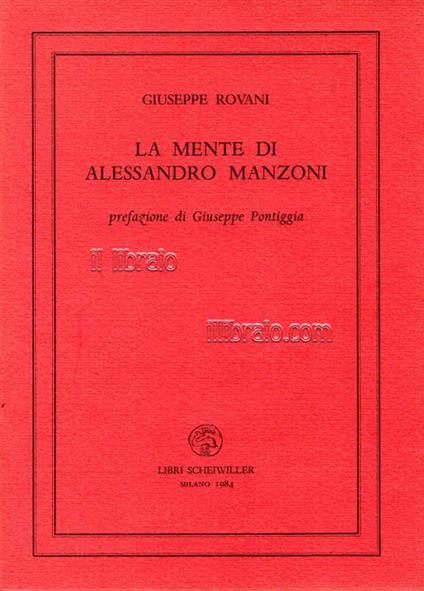 La mente di Alessandro Manzoni - copertina
