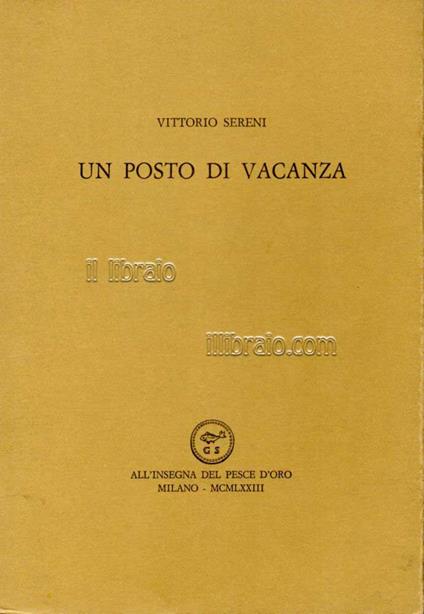 Un posto di vacanza - copertina