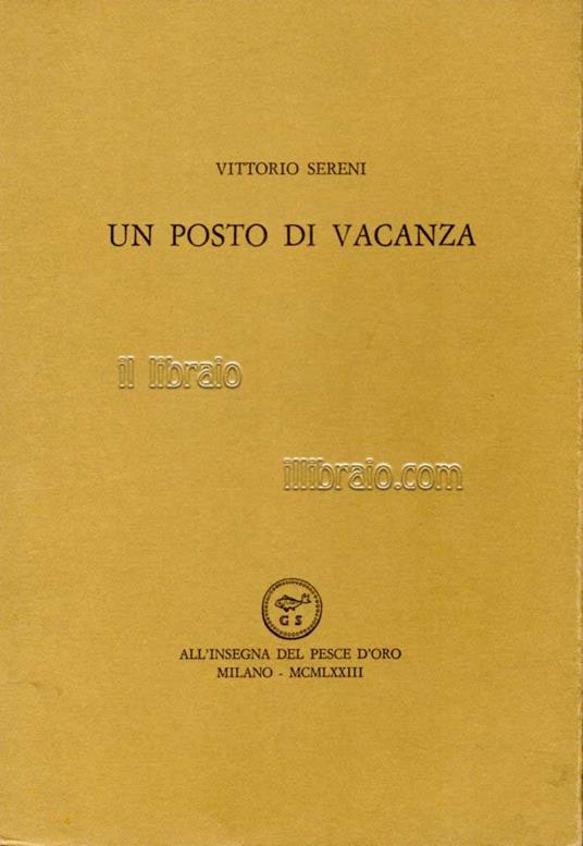 Un posto di vacanza - copertina