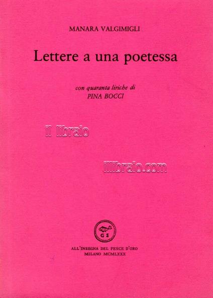 Lettere a una poetessa - copertina