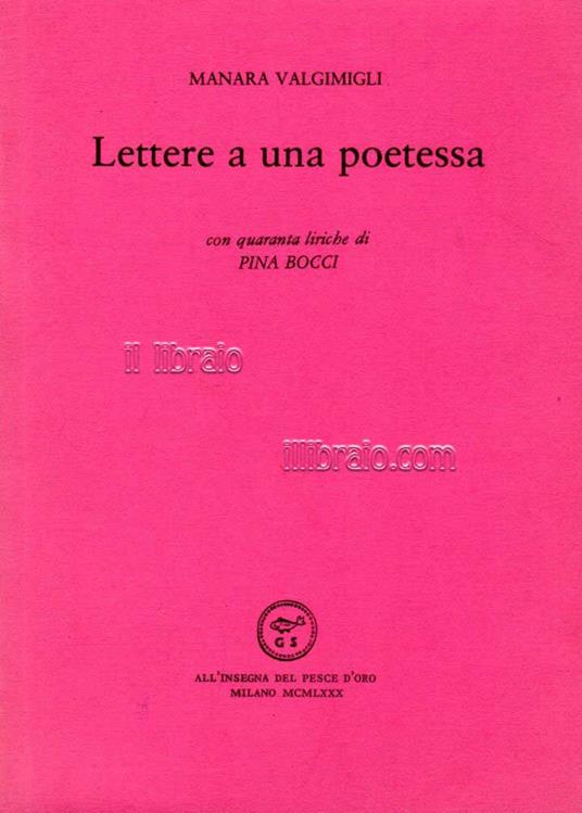 Lettere a una poetessa - copertina
