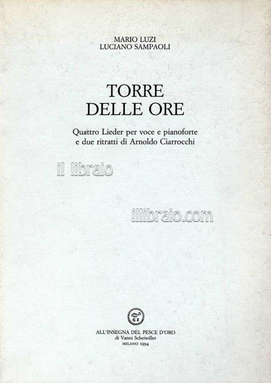 Torre delle ore - copertina