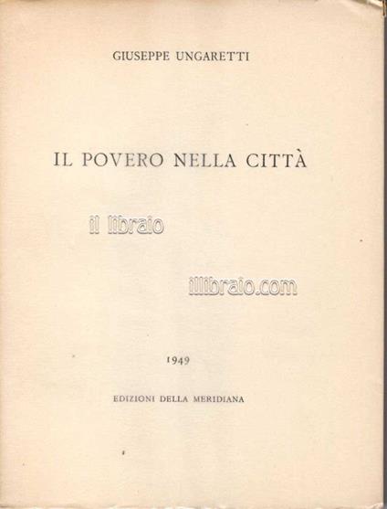 Il povero nella città - copertina