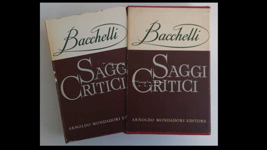 Saggi critici - copertina