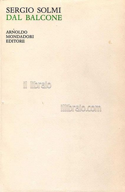 Dal balcone - copertina