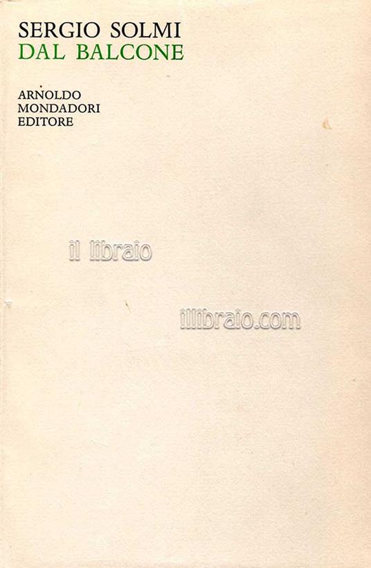 Dal balcone - copertina