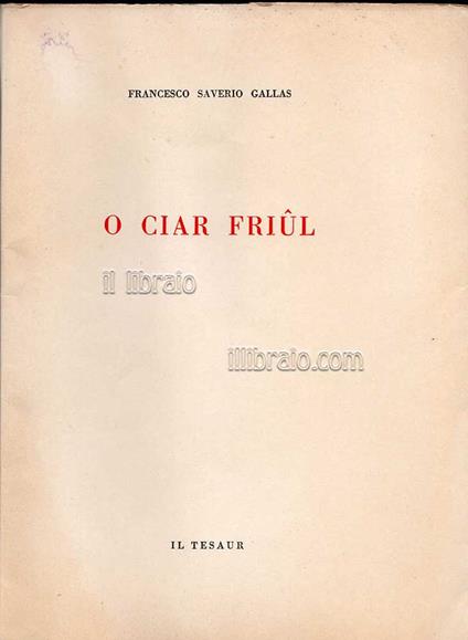 O ciar Friul - copertina