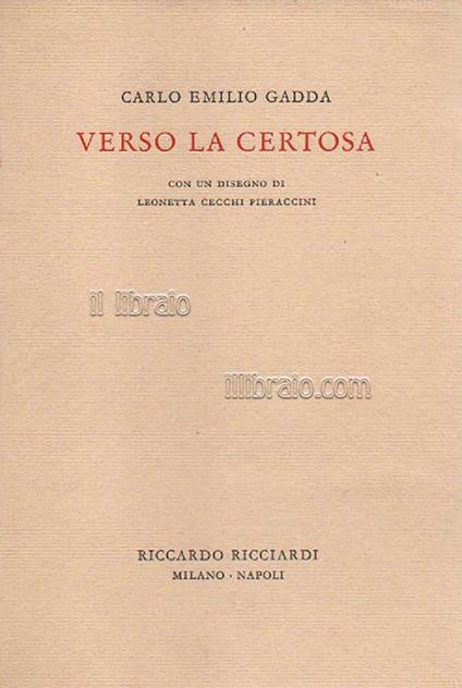 Verso la Certosa - copertina