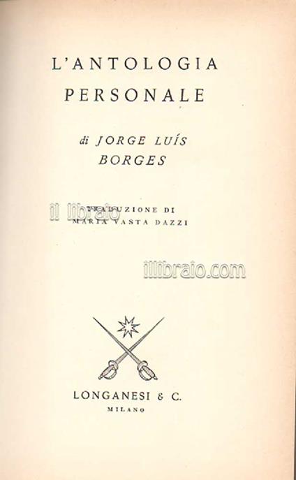 L' antologia personale - copertina