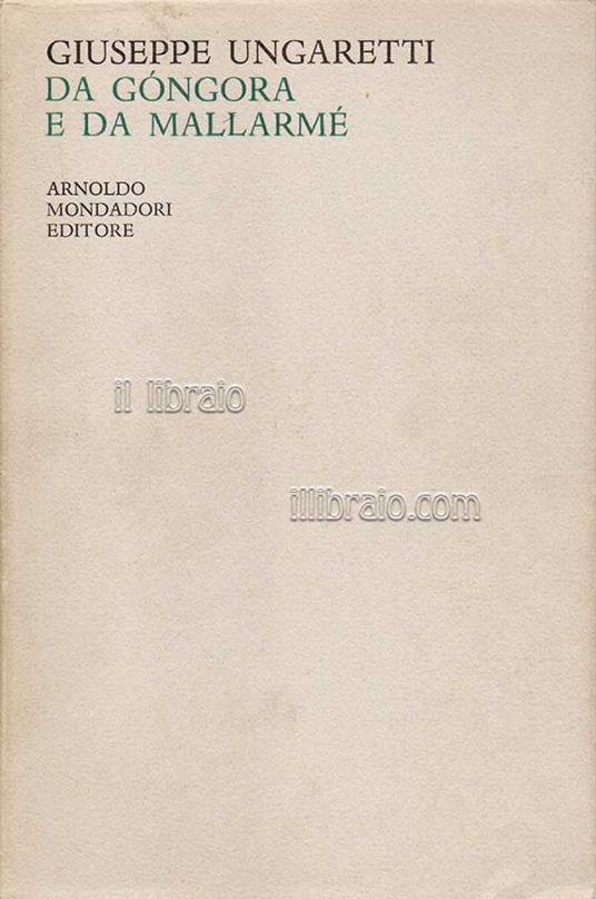 Da Gongora e da Mallarmé - copertina