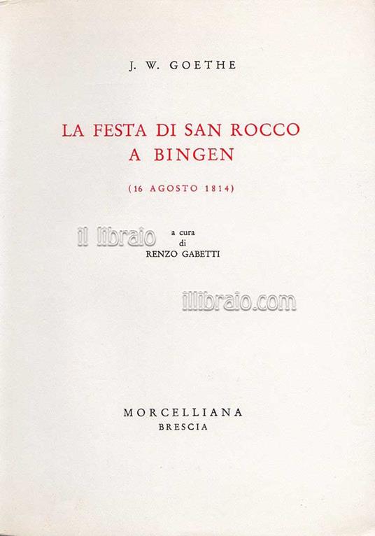 La festa di San Rocco a Bingen (16 agosto 1814) - copertina