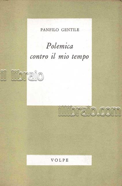 Polemica contro il mio tempo - copertina