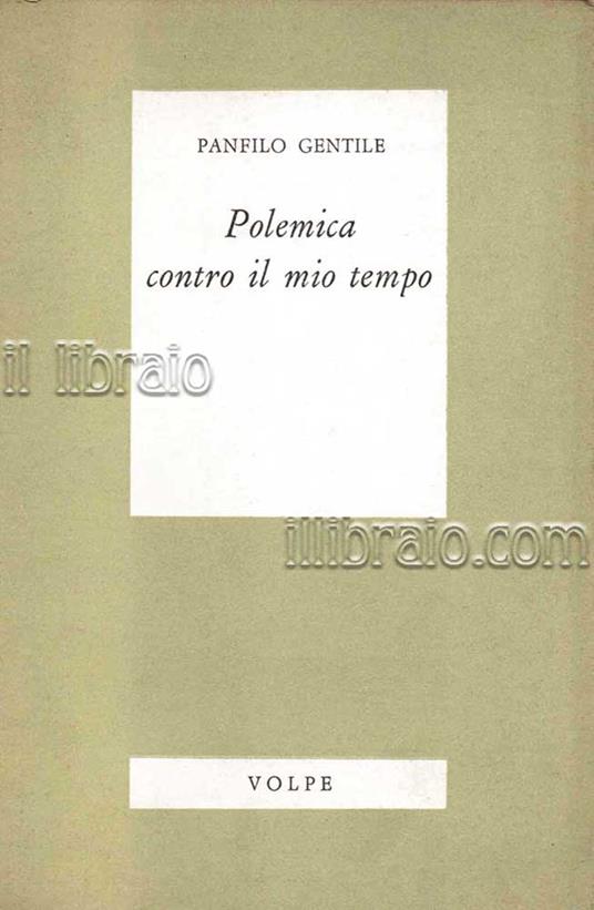 Polemica contro il mio tempo - copertina