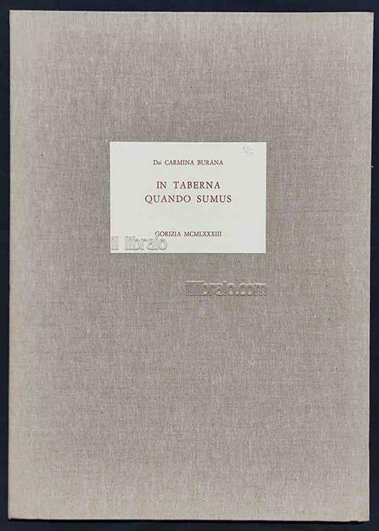 In taberna quando sumus (dai Carmina Burana) - copertina