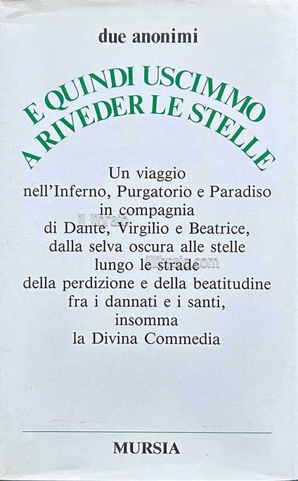 E quindi uscimmo a riveder le stelle - copertina