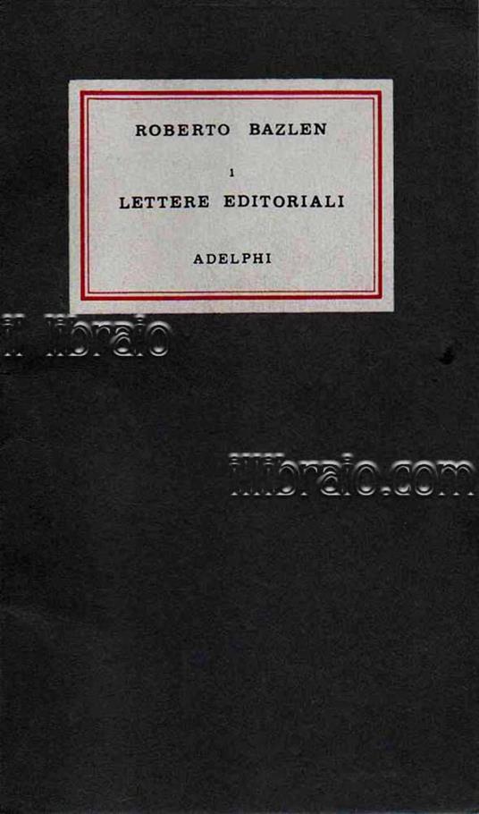 Lettere editoriali - copertina