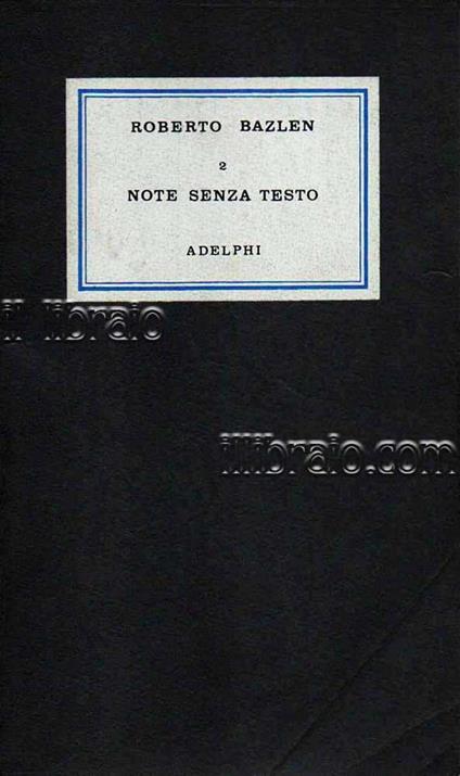 Note senza testo - copertina
