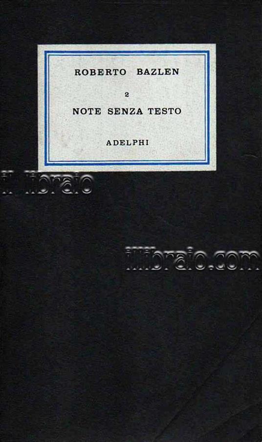 Note senza testo - copertina