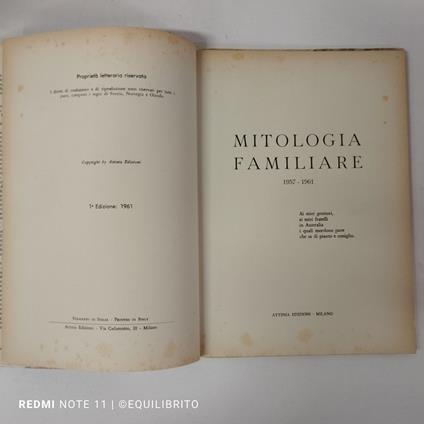 Mitologia Familiare - Domenico Cara - copertina