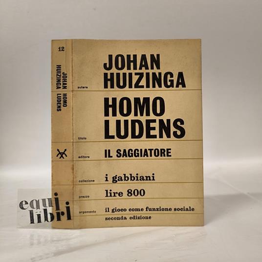 Homo ludens - Johan Huizinga - copertina