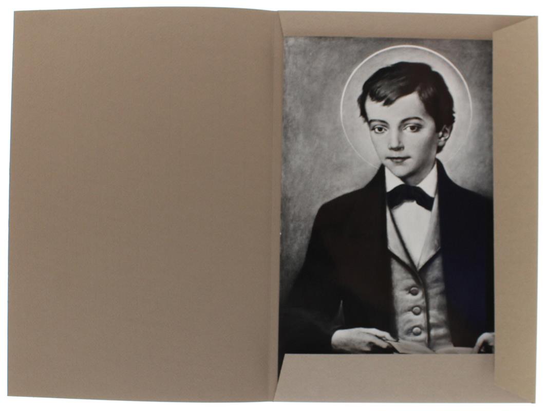 DOMENICO SAVIO (Sanctus Dominicus Savio) : grande ritratto (cm 30x21) pittore M.Caffaro Rore