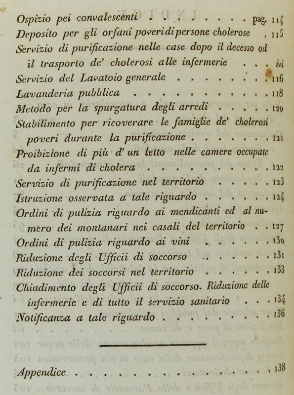 RACCOLTA DEI PRINCIPALI PROVVEDIMENTI dati dalla Commissione sanitaria di Torino col concorso della civica amministrazione e dell'uffizio del vicariato in occasione del cholera asiatico ... dell'autunno 1835