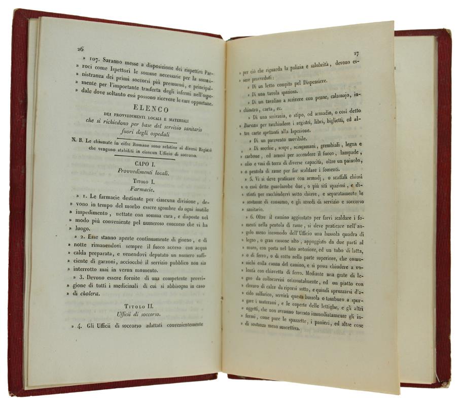 RACCOLTA DEI PRINCIPALI PROVVEDIMENTI dati dalla Commissione sanitaria di Torino col concorso della civica amministrazione e dell'uffizio del vicariato in occasione del cholera asiatico ... dell'autunno 1835
