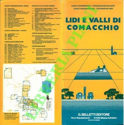 Lidi e Valli di Comacchio. Carta topografica - copertina