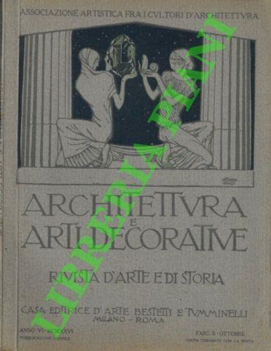 Architettura e arti decorative. Rivista d'arte e di storia - copertina