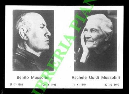 Santino mortuario. Benito Mussolini - Rachele Guidi Mussolini - copertina