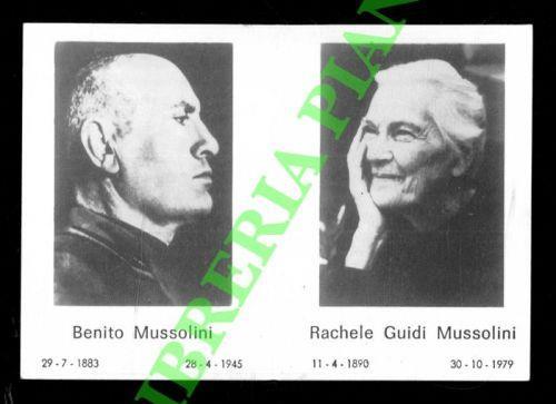 Santino mortuario. Benito Mussolini - Rachele Guidi Mussolini - copertina