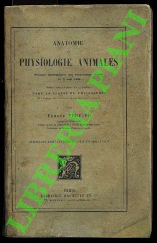 Anatomie et physiologie animales - Edmond Perrier - copertina