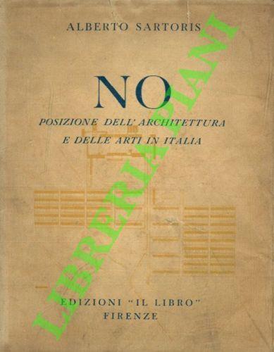 No. Posizione dell’architettura e delle arti in Italia - Alberto Sartoris - copertina