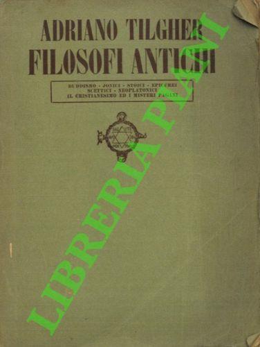 Filosofi antichi - Adriano Tilgher - copertina