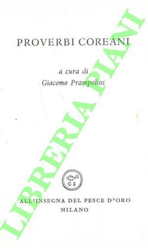 Proverbi coreani - Giacomo Prampolini - copertina