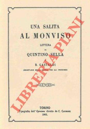 Una salita al Monviso. Lettera di Q.S. a B. Gastaldi - Quintino Sella - copertina