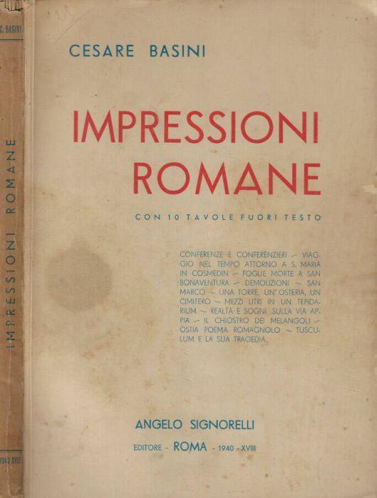 Impressioni romane - Cesare Basini - copertina