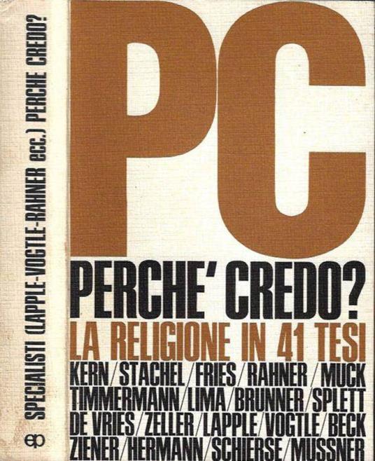 Perché credo? - Walter Kern - copertina