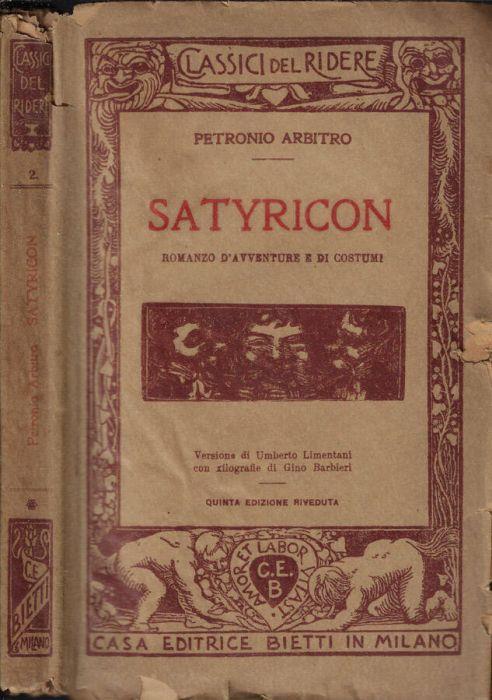 Satyricon - Arbitro Petronio - copertina