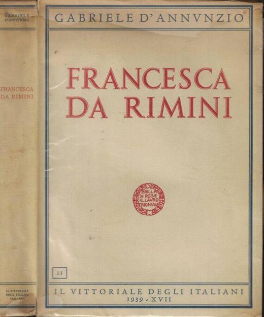 Francesca da Rimini - Gabriele D'Annunzio - copertina