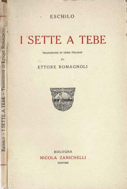 I Sette a Tebe - Eschilo - copertina