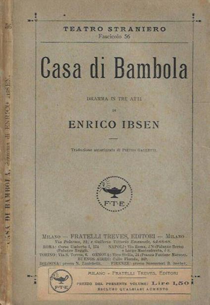 Casa di Bambola - Henrik Ibsen - copertina