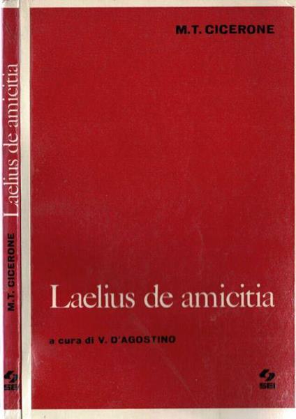 Laelius de amicitia - M. Tullio Cicerone - copertina