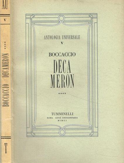 Il Decameron. Vol.V - Giovanni Boccaccio - copertina
