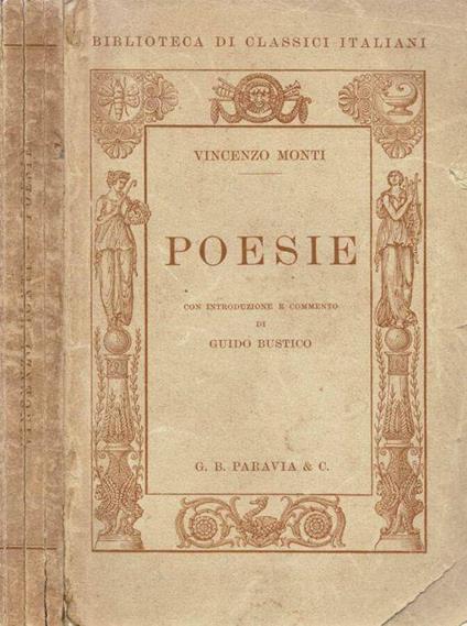 Poesie - Vincenzo Monti - copertina