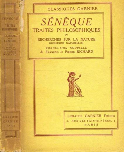 Traites Philosophiques vol.IV - L. Anneo Seneca - copertina
